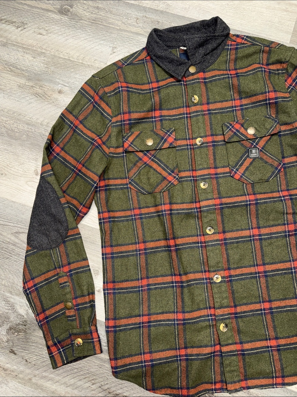 ROARK wool button long Sleeve shirt - Picture 3 of 5